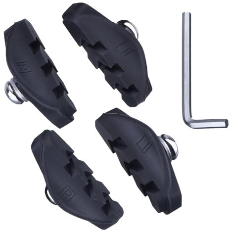 Wjelet 2 Pairs Road Brake Pads with Installation Tool Caliper Brake Blocks 50 mm,C Brake Pads,No Noise, Black