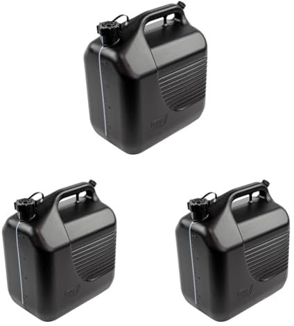 Tayg Bidon 20 litres homologué avec canule et bande de mesure, noir, 603075 (Lot de 3)