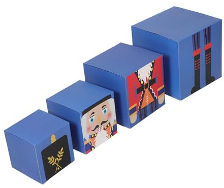 BUGUUYO 1 Satz Stapelbare Geschenkboxen für Weihnachten Dekorative Nistkästen für Weihnachtsfeiern Platzsparendes Design Praktische zur Aufbewahrung von Dekorationen und Geschenken