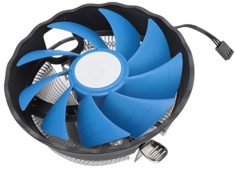 SENECESLI Enfriador de CPU de Aluminio, Ventilador Silencioso de Gran Compatibilidad para LGA 775 1155 1156 1200, Am2 Am3 S-754 939 940