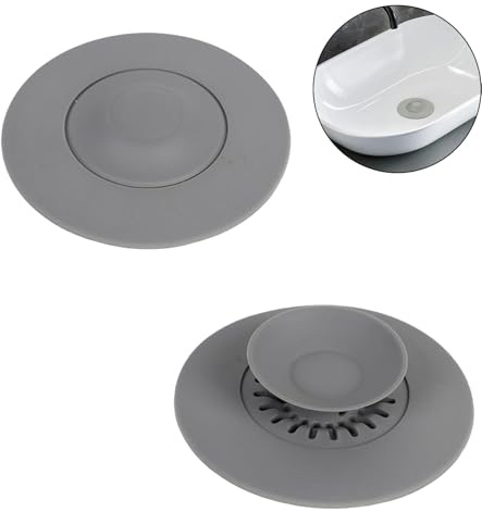 TAKONE 2er Set Silikon Waschbecken Haarstopper Abflussstopfen Haarsieb | 2er Set Silikon Abflussstopfen, Haarstopper & Haarsieb, flexibel für Waschbecken & Bad