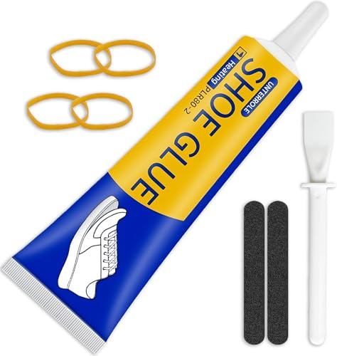 60ml Super Strong Waterproof Shoe Glue, Shoe Glue Sole Repair Kit, Non-Hardening Adhesive for Leather and Rubber, Transparent