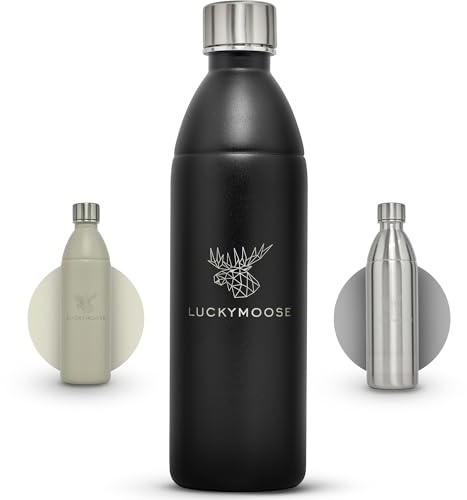 Luckymoose Infinity Edelstahlflasche (1,1L) kompatibel mit SodaStream DUO & TERRA Wassersprudler – Umweltfreundlich, Bruchsicher und Spülmaschinenfest – hochwertiger 304 Edelstahl statt Plastik