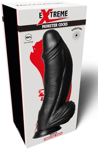 Hidden Desire Demon Monster Dildo 27 cm aus Silikon – Vibrator mit 9 Vibrationen, Saugnapf, Wiederaufladbar, IPX7 Wasserdicht, Fantasy Sexspielzeug für Erwachsene