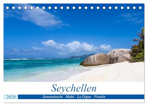 Seychellen. Sonneninseln - Mahé, La Digue, Praslin (Tischkalender 2026 DIN A5 quer), CALVENDO Monatskalender (CALVENDO Orte)