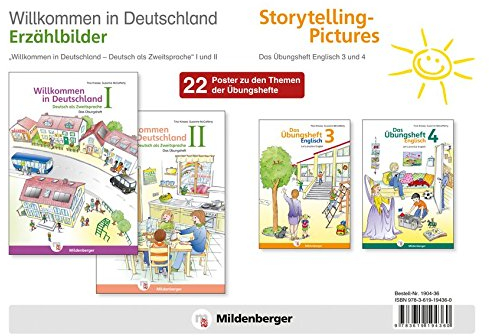 Willkommen in Deutschland – Erzählbilder / Storytelling-Pictures: 22 Poster zu den Themen der Übungshefte „Deutsch als Zweitsprache“ I und II sowie der Übungshefte Englisch 3 und 4