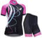 ZEROBIKE Damen Atmungsaktiv Schnelltrocknend Fahrradtrikot Set, Outdoor Kurzarm Radsport-Shirt + 3D Gel Gepolsterte Kurze Hose Fahrradhose, M, Galoppierendes Rosa
