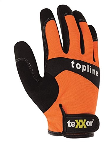 teXXor Handschuhe Kunstlederhandschuhe IRVINE orange/schwarz/grau 9