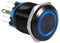 Keenso LED Druckschalter, 22mm 12V-24V Wasserdicht Selbstsichernde Verriegelung Druckschalter Druckknopfschalter (Blau)