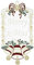 Merry X-Mas Fensterbild Plauener Spitze 20x41 cm + Saugnapf Spitzenbild Fensterdeko Weihnachten