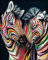 Abillyn Stickerei-Set, Kreuzstich, buntes Zebramuster mit gedrucktem Muster, Starter-Set (Zebra)