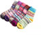 Ikruidy Winter Wolle Damen Socken 5 paar Mehrfarbig Damen Winter Wollsocken Stricken Socken für Winter Draussen Sport Weihnachten Geschenke