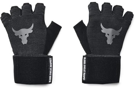 Under Armour Uni Project Rock Trainingshandschuhe, Erwachsene, Black/Summit XL, Schwarz/Summit, XL