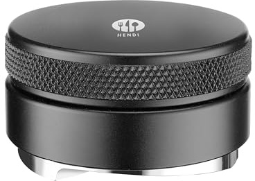 HENDI Kaffee-Verteiler, ø58mm, geeignet für alle Siebträger, gleichmäßige Verteilung, Kaffee distributor, Kaffee Tamper, Leveler, ø64x(H)35mm, Edelstahl, Aluminium, schwarz