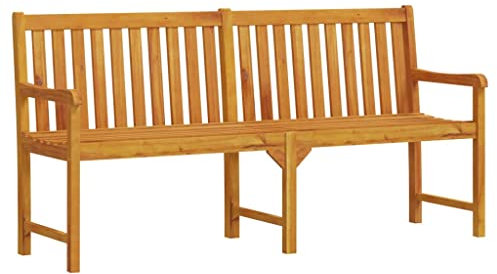 vidaXL Akazienholz Massiv Gartenbank Sitzbank Parkbank Holzbank Massivholzbank Bank Gartenmöbel Terrassenbank Balkonbank Outdoor 180cm