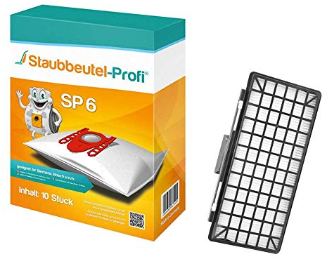 10 Staubsaugerbeutel + 1 HEPA-Filter HF831 geeignet für Siemens VSZ 6 Serie Z 6.0 von Staubbeutel-Profi®