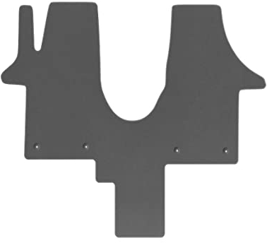 Veloursfussmatten Automatten Velourmattenset für VW T5 Multivan mit 2 Einzelsitze Bj. 2003 – 2015 Passform Neu STD GRAU ovale Befestigungen