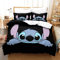 Stitch 3D Bettwäsche Set Drucken Betten Set Jugendliche Bettbezug Mit Mikrofaser Reißverschluss Schließung Kopfkissenbezug Weich Haltbar Atmungsaktive Double（200x200cm）