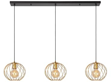 LUCIDE Danza - Pendant Light - 3xE27 - Matt Gold/Brass