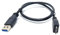 50cm short USB 3.0 to USB SuperSpeed A Male 10 pin to Micro B Male Cable For Hard Drive 1.6ft Black