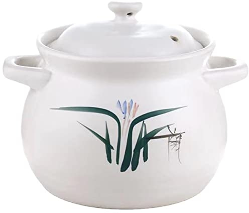 Olla de barro japonesa Olla caliente Loza de barro Olla de barro Cacerola Cacerola de cerámica Olla de sopa Retro Estilo japonés Olla de estofado de cerámica Hogar (Size : 2.1L)