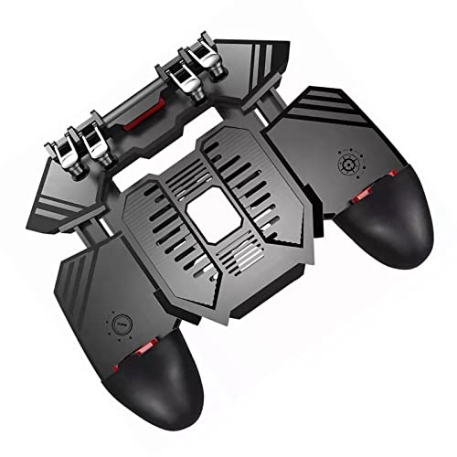 Vikye Mobile Game Controller, 6 Finger Gamepad mit Kühl Ventilator, Professionelle Empfindliche Steuerung für Smartphone, Kompatibel mit 5