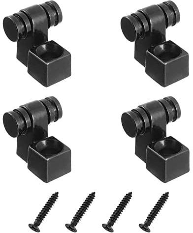 HUAREW 4PCS Guitar Roller String Trees Retainer String Guides for Electric Guitar Bass with Screw(Black)