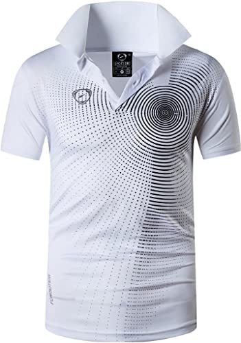 Jeansian Herren Kurzarm Passform Sport Polo Tee Shirts T-Shirts Tops Poloshirt Golf Tennis Pickleball LSL195