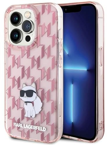 Karl Lagerfeld KLHCP15XHNCMKLP Hülle für iPhone 15 Pro Max 6.7 Rosa hardcase Monogram Choupette