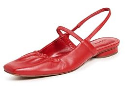 Vince Damen Venice Slingback Square Toe Flat Mary Jane Schuh, Purpur, 41.5 EU
