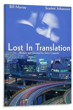 LIANGSHUANG 2003 Comedy-Drama-Filme, Lost in Translation, Poster, Gemälde auf Leinwand, Wandkunst, Poster, Rollbild, Druck, Wanddekoration, Heimposter, 60 x 90 cm