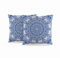 ggaimwf Marokkanische Kissenbezüge 45x45cm Blaue Ethnische Boho-Kissen Indischer Stil Mandala Arabeske Mediterranean Hippie Modern Kissenhülle werfen für Sofa Wohnzimmer Bett Kissenbezug 2er-Set