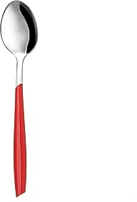 KASANOVA Cucchiaino caffè Sfuso Rosso in Acciaio Inox Silhouette Rosso Tavola