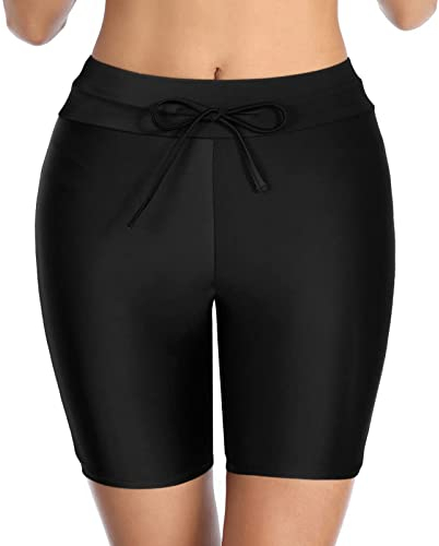 BOTCAM Herren Tops Bauchfrei Kordelzug Badeanzug Shorts Badeanzug Bottoms Shorts Swimwears Tankinis Set Herren Uhren Markenuhren (Black, S)