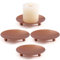 Kerzenhalter Stumpenkerzen, Kerzenständer Stabkerze 4er Set, Teelichthalter Metall für Hochzeit Räucherkegel Spa Gebet Home Party, Weihnachts Tisch Deko, Adventskranz (Rose Gold, Klein)