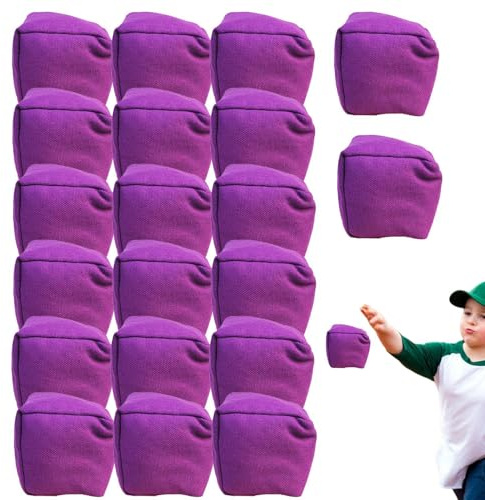 Quadratischer Sandsack, doppellagig, Wurfspiel-Sandsäcke | Sandsack-Set – Familienspiel, quadratische Bohnensäcke, Set für, Mädchen und ad