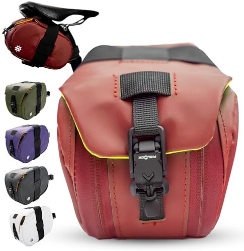 Lumiere & Co. Maximus Magnetische Satteltasche – 17,78 × 10 × 10 cm | Schnellbefestigende Satteltasche sicherer Stauraum unter dem Sattel Zubehör (Rot, Klein)