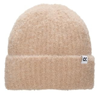 OPUS Damen Mütze | Strickmütze ACURLY Cap mit Wolle Macadamia, 0