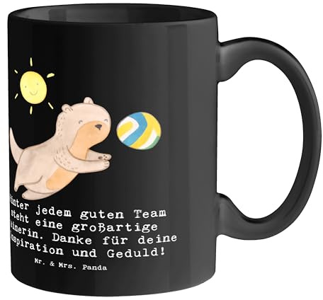 Mr. & Mrs. Panda Tasse Volleyball Trainerin - Geschenk, Volleyball Team, Volleyball Coach, Danksagung, Kaffeetassen, Geschenk Tasse, Danksagung