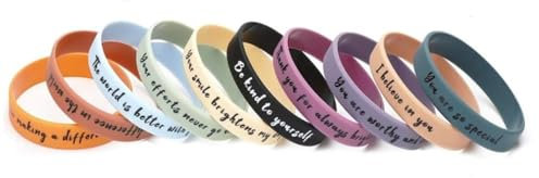 FDEETY Armband Damen Herren Freundschaftsarmbänder Silikonarmbänder Motivierende Sprüche Armbänder Valentinstag Set für Armband Geschenke