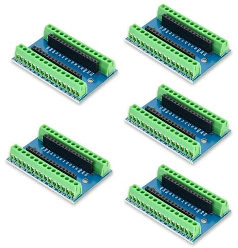 5 unidades para Nano V3.0 3.0 controlador terminal adaptador placa de expansión Nano IO Shield placa de extensión simple para Arduino nano AVR ATMEGA328P