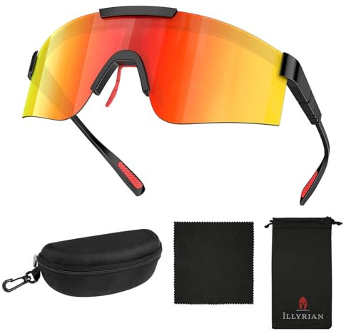 Ambienden Sports Sunglasses Men Women - Polarized Cycling Glasses UV400 Protection- Lightweight Windproof Road Bike Glasses For Cycling Running Skiing Hiking Fishing