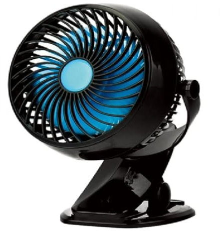 Max Star Ventilador De Mesa y Clip, Portatil, Cable USB, Recargable, Rotación 360º Grados, Ventilador Multiuso, Coche,Oficina,Camping,Silencioso.