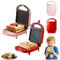 Sandwichera Personal, Parrilla Multifuncional Para Desayuno, Prensa Antiadherente Para Paninis, Pizzas Y Quesadillas, Color Verde Menta, Ideal Para Viajes, Camping Y Barbacoas. (Pink+Red)
