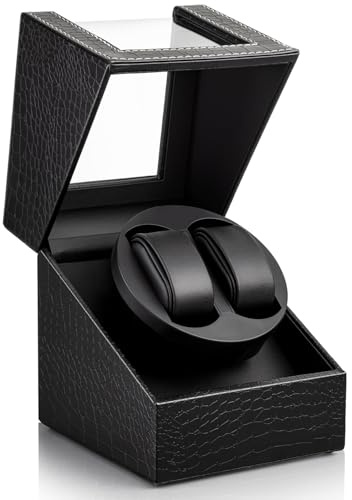Uhrenbeweger 2 Uhr Automatik Uhrenbeweger: LOSGATOS Watch Winder für Automatikuhren mit Batteriebetrieb oder Netzteil Uhrendreher für Herren und Damen