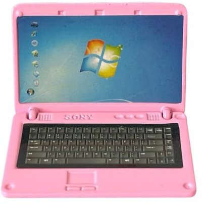 Dolls House - Opening Pink Laptop (D4237) - 1:12 Scale Miniatures | Minimum World