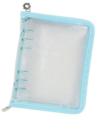 Classeur à anneaux A6, album de cartes photo en PVC transparent pour collectionneurs K-Pop, couverture souple rechargeable avec jolie fleur zippée, idéal pour les cartes à collectionner et le