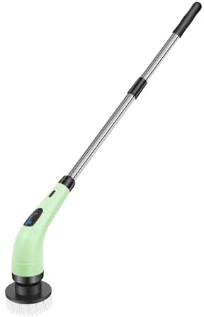 Turbo Scrub Electric Battery Cleaning Brush Cleaning Scrubber Brush Heads for Cleaning Bathroom, Kitchen, Car, Window, Floor and Tiles - with Adjustable Extension Handle