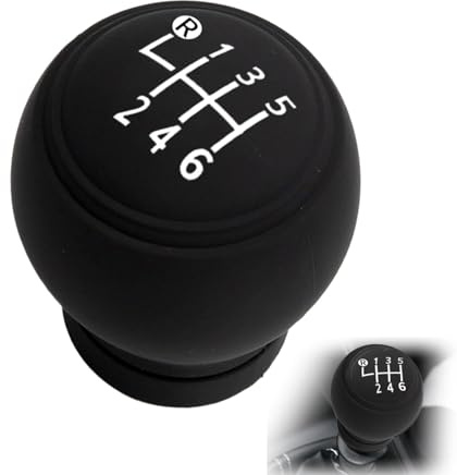 Cyberwork 6 Gang Chaltknauf abdeckung aus elastischem Gummi Antirutsch Universal wasserdichte Abdeckung, schaltknauf abdeckung für Auto Van LKW Quad, Schaltknaufabdeckung Auto, schwarz
