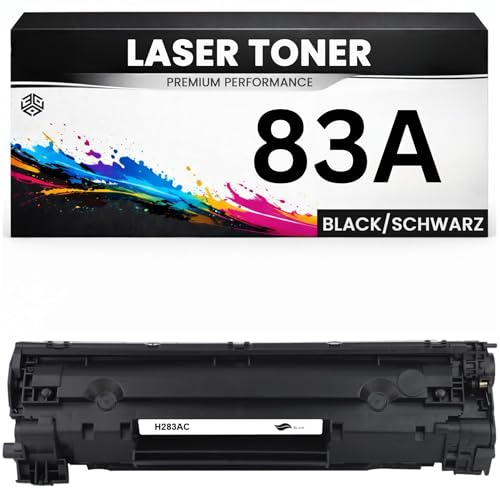 Toner 83A für HP kompatibel Schwarz CF283A Premium Alternative Günstig LaserJet Pro MFP M125a/125nw/125rnw/126a/126nw/127fn/127fp/127fs/127fw